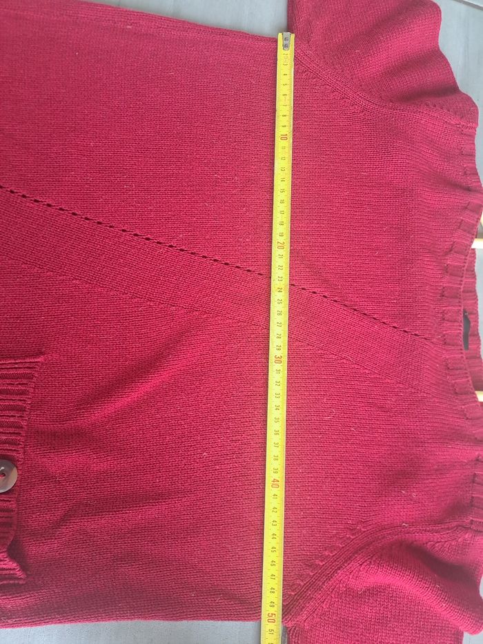 Pull rouge ajouré avec poche Équation Taille 3 - photo numéro 8