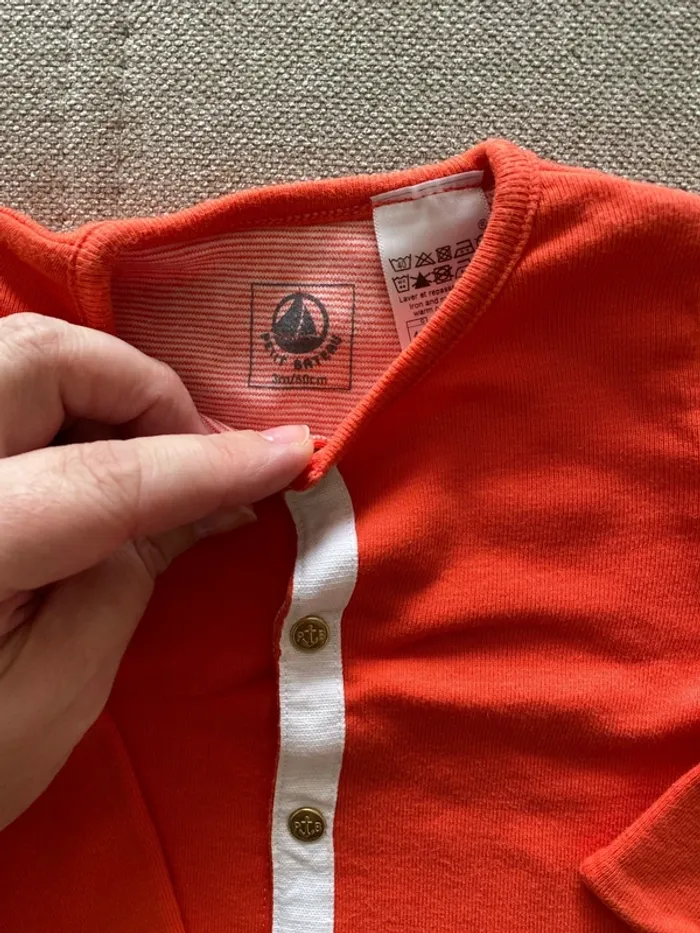 Gilet neuf petit bateau orange - photo numéro 2