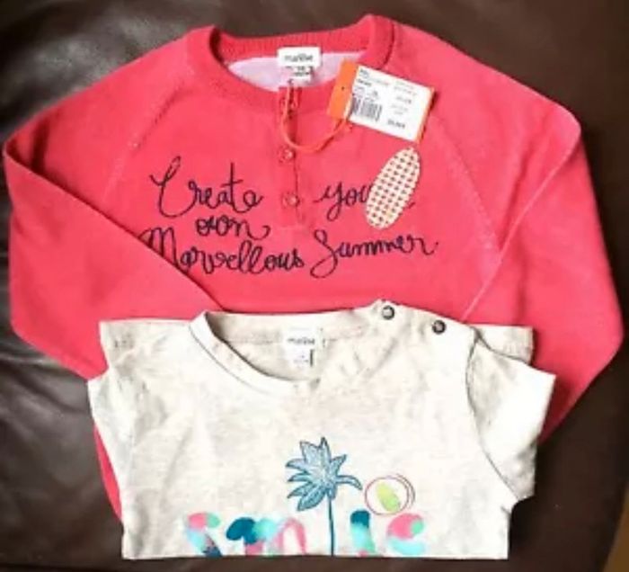 Pull et tee-shirt taille 3 ans MARÈSE neuf avec étiquettes