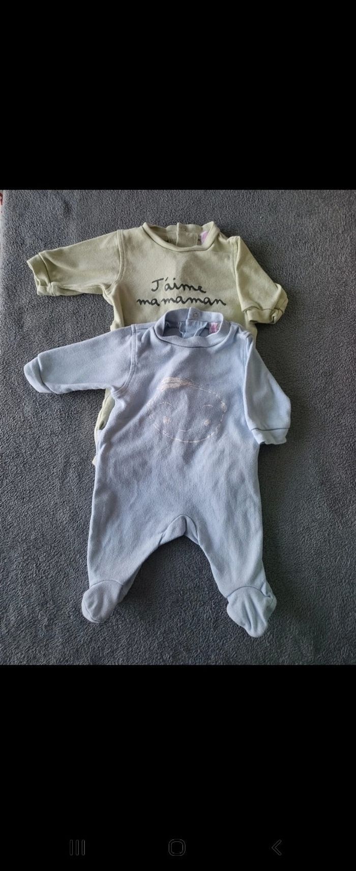 Lot 2 pyjamas garçon 1 mois