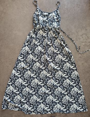 Robe longue fleurie Emma & Ella - Noir et Blanc - Taille M