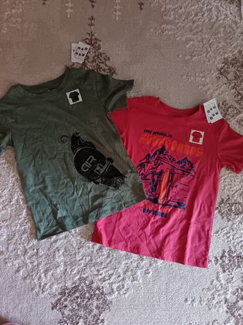 Tee-shirt garçon manches courtes neuf tex 4/5ans