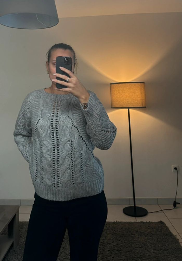 Pull d’hiver gris - photo numéro 3