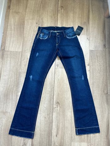Jean évasé School Rag bleu foncé Leg W28