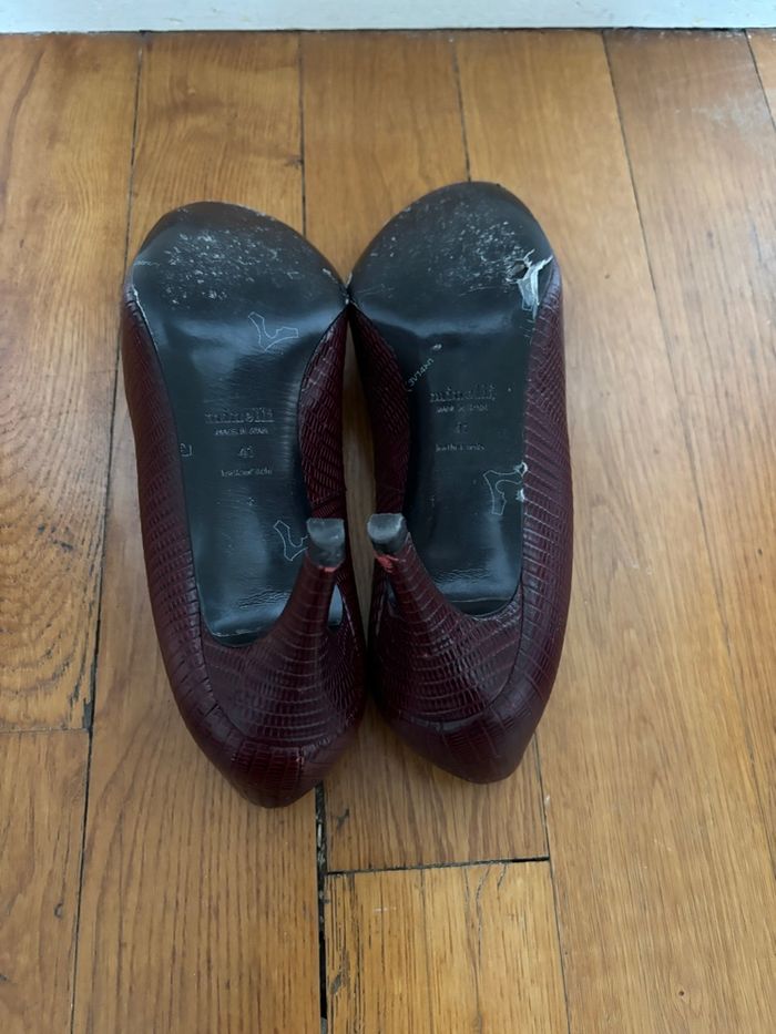 Escarpins bordeaux Minelli 41 - photo numéro 5