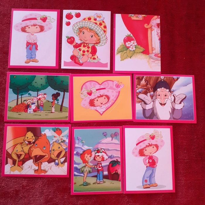 🍓 Lot de 8 stickers Charlotte aux fraises panini