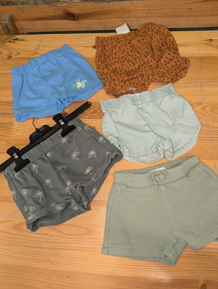Lot 5 shorts  12 mois