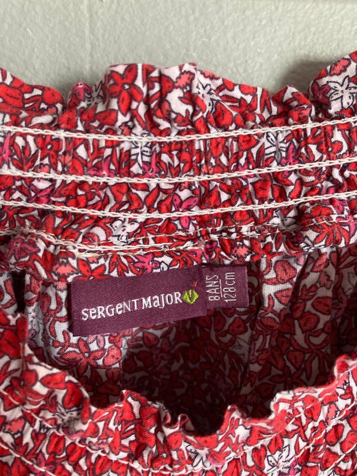Jupe fille 8 ans (128 cm) Sergent Major – Fleurs, très bon état - photo numéro 2