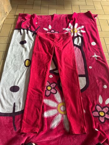 Jeggings rouge bordeaux la halle