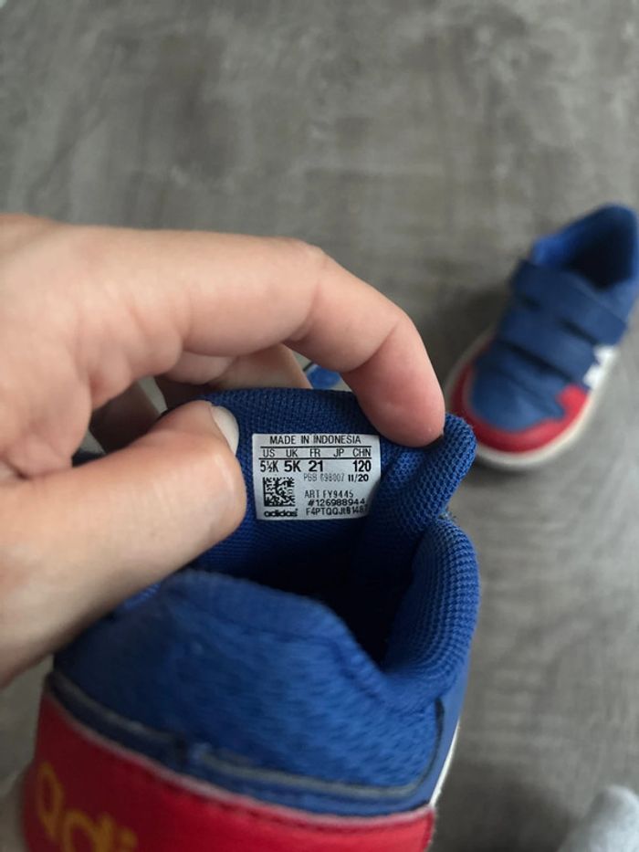 Basket garçon AdidasHoops 2.0 taille 21 - photo numéro 5