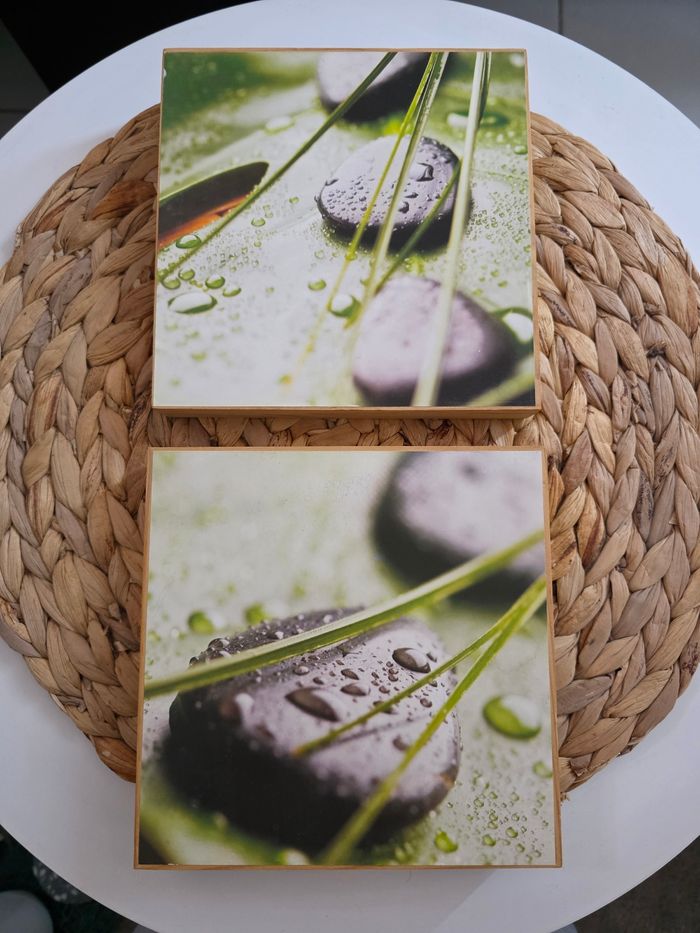 Lot de 2 petits cadres en bois