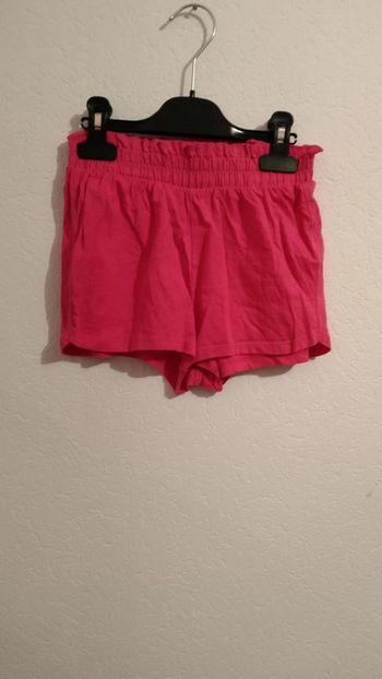 short coton rose fushia kiabi fille 10 ans