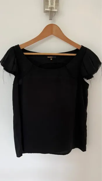 Blouse noire manches courtes originales