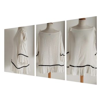 Blouse blanche épaules dénudées U Collection taille 40