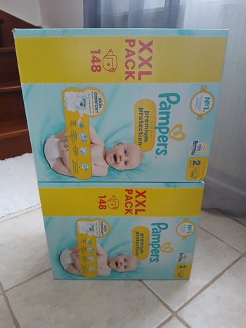 Lot 2 cartons couches XXL premium protection T2