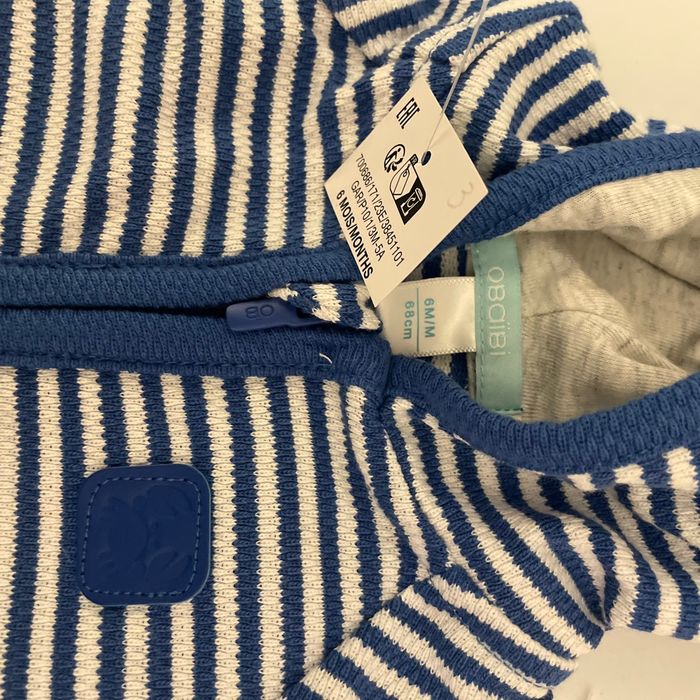 Gilet tirette bleu obaibi 68 cm - photo numéro 4