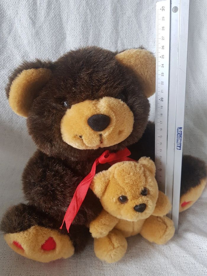 Peluche  maman ours et son petit - photo numéro 2