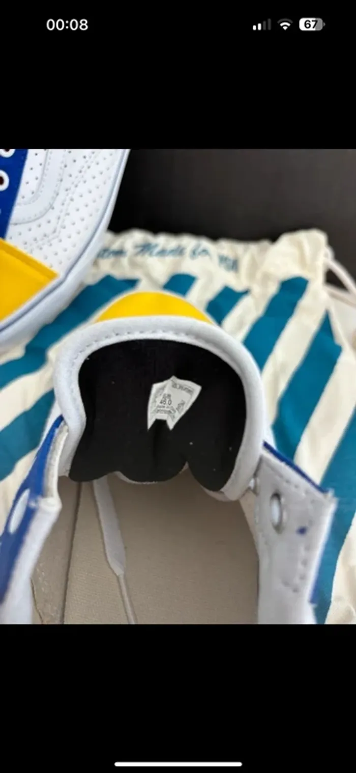Baskets m vans old skool Customs en cuir neuves taille 46 – modèle unique - photo numéro 8