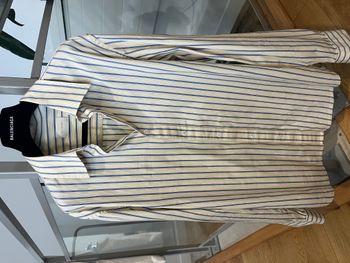 Aime Leon Dore Jacquard Stripe Shirt Creme Blue Stripe Size M RMP Paris possible