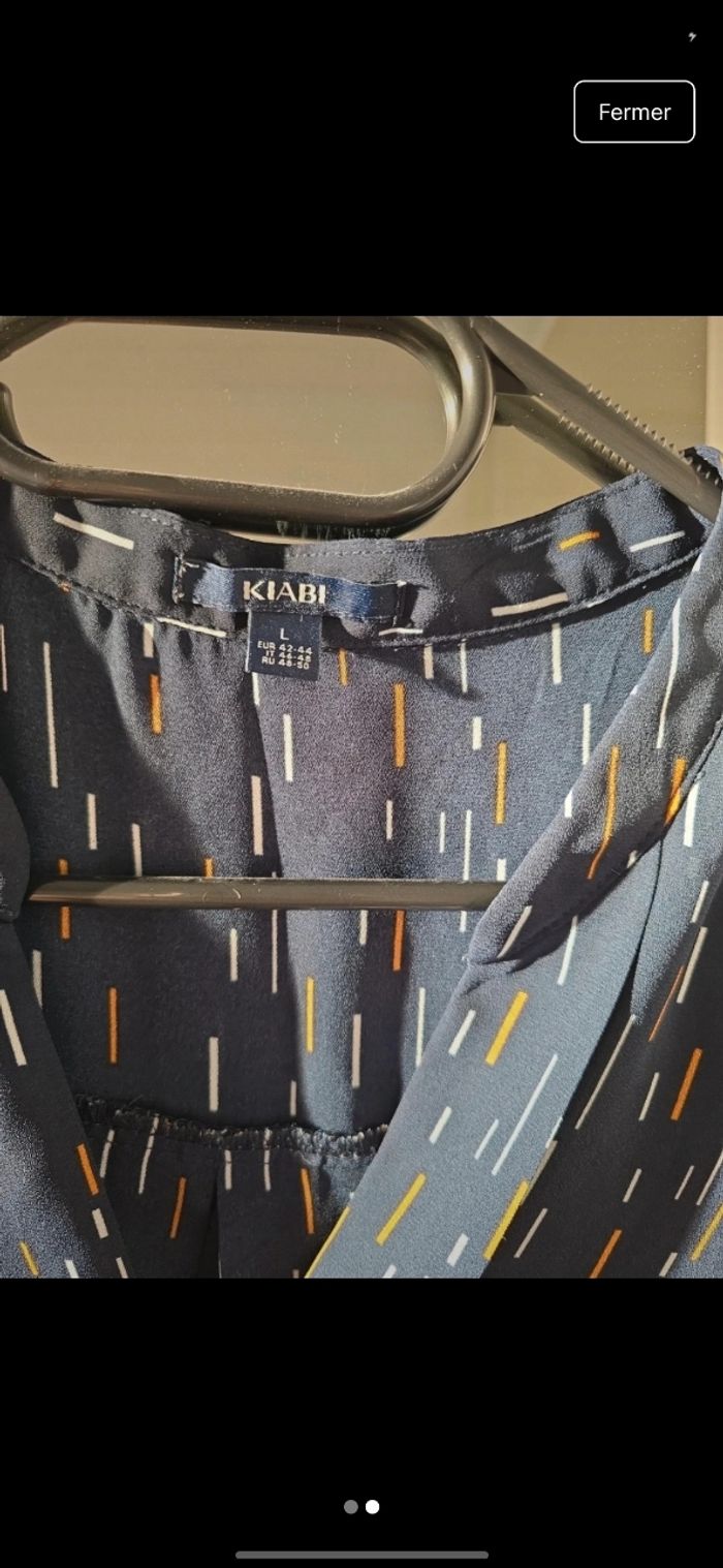 Blouse marine motif - photo numéro 2
