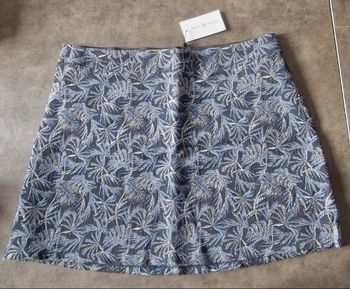 Jupe de grossesse envie de fraise bleue et dorée.