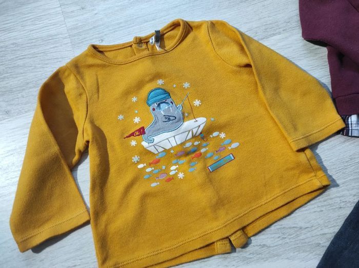 Haut épais Orchestra 12 mois couleur moutarde