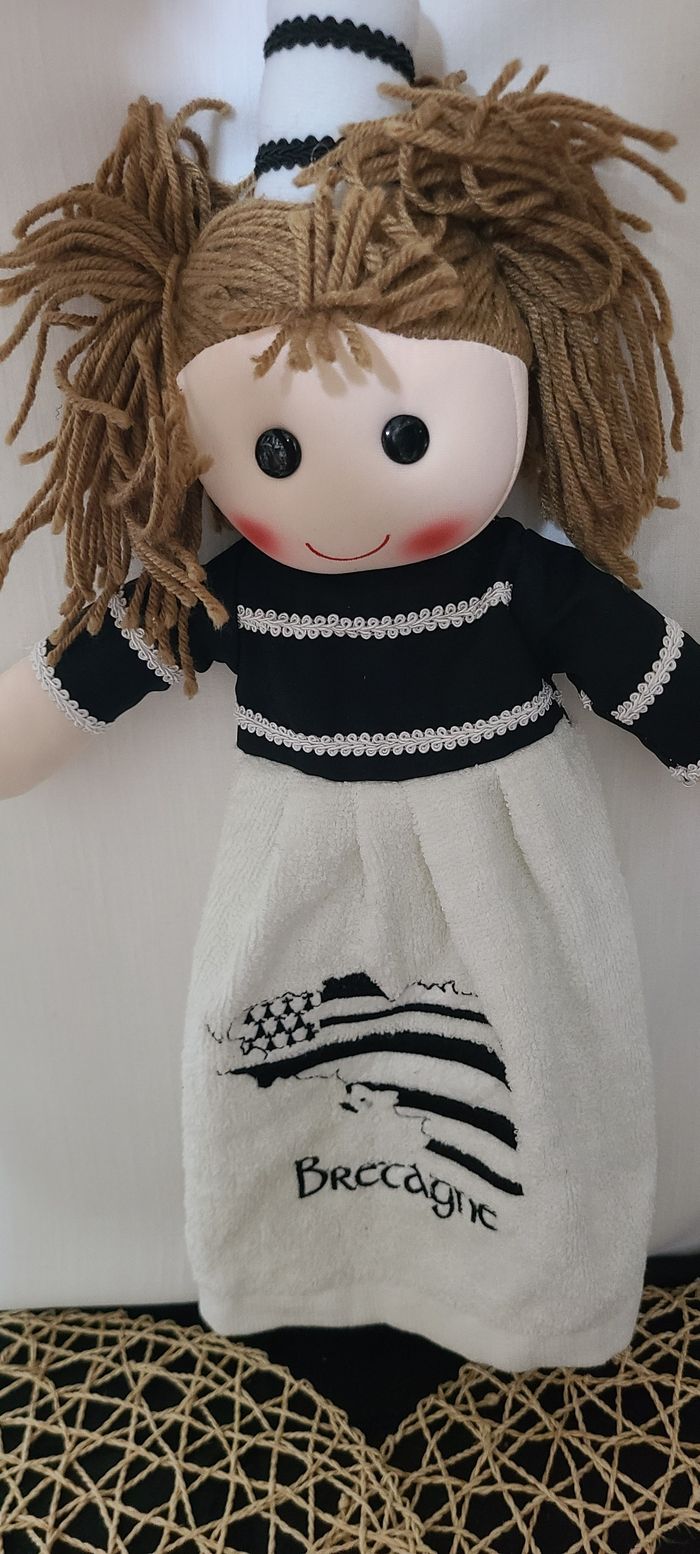 Bretagne souvenir vintage de poupée essuie-mains - photo numéro 4