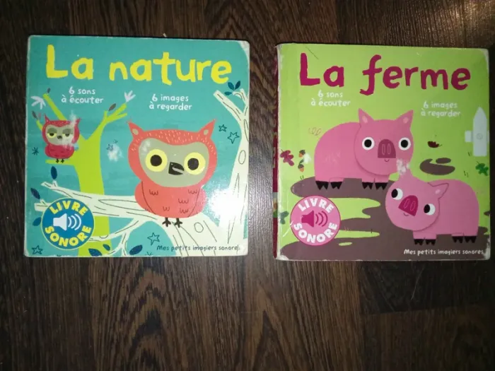 Lot de 2 Livres sonores - la ferme - pile non fourni - 1 ans