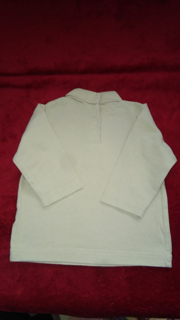 Sous pull beige 6 mois garçon Kimbaloo - photo numéro 3