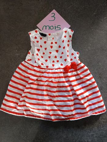 Robe été coeurs 3 mois