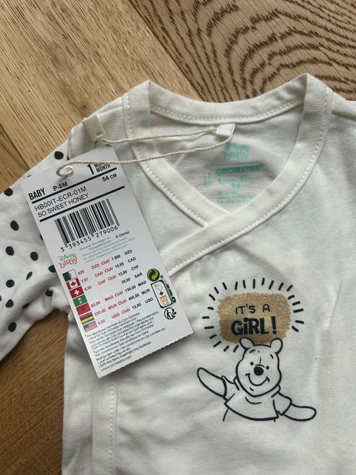 Body It’s a girl - Orchestra / Disney - 1 mois - Neuf avec étiquette - photo numéro 4