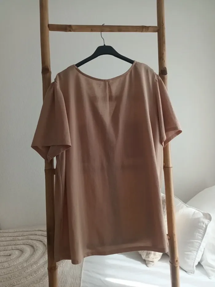 Blouse beige gros boutons taille XL - photo numéro 5