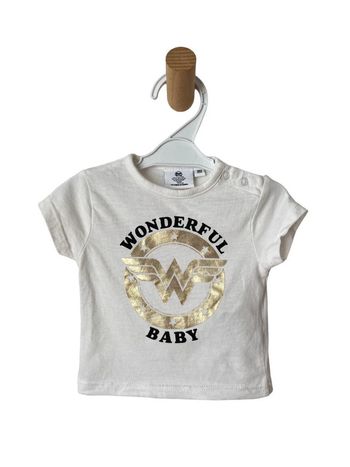 T-shirt manches courtes “wonderful baby” - Wonder Woman 3 mois