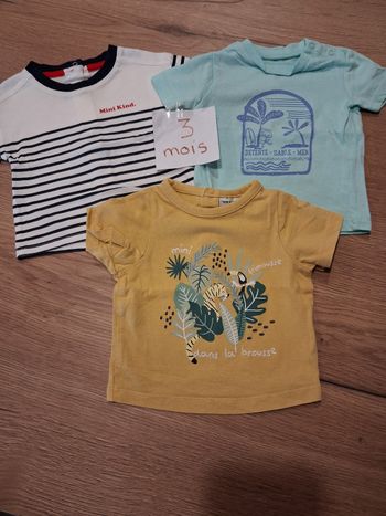 Lot 3 t-shirts 3 mois garçon
