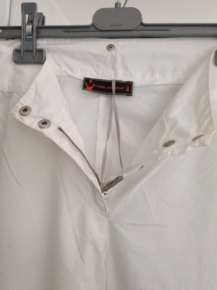 Pantalon blanc coton Cop copine 36 - photo numéro 4