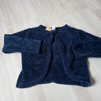 Gilet tout doux finement pailleté