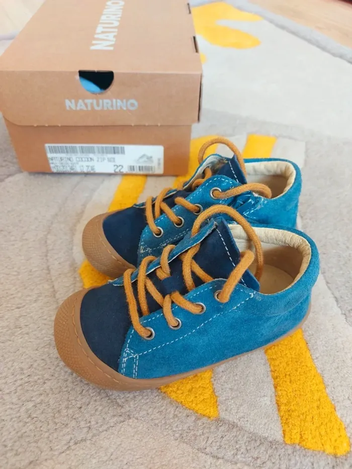 Chaussures Naturino Cocoon ZIP daim bleu 22 - photo numéro 3