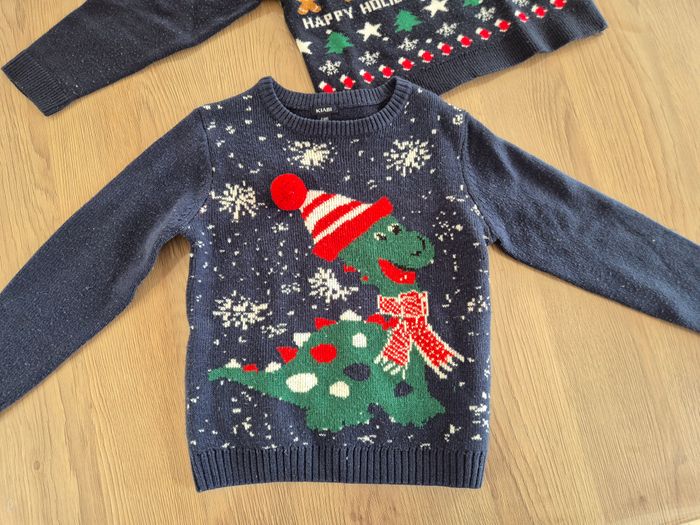 🎄 Lot de 2 pulls de Noël bleu marine Kiabi - 4 ans - photo numéro 4
