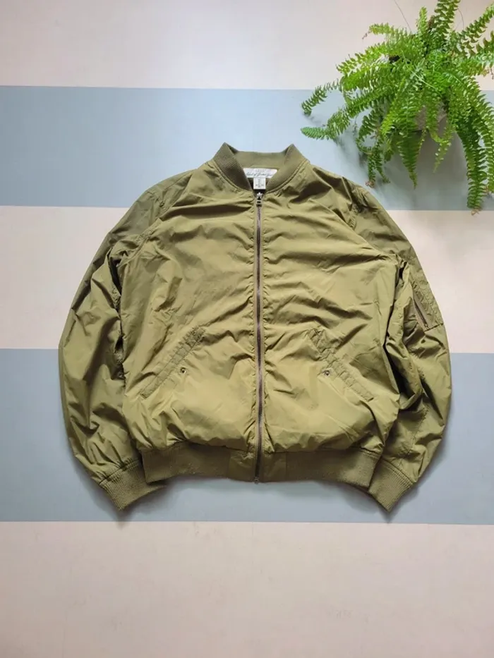 Veste bomber, blouson aviateur vintage kaki M