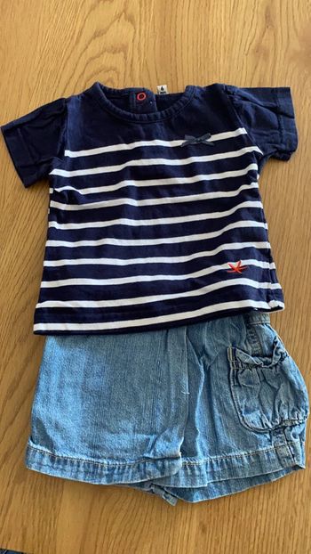 Ensemble teeshirt et jupe short