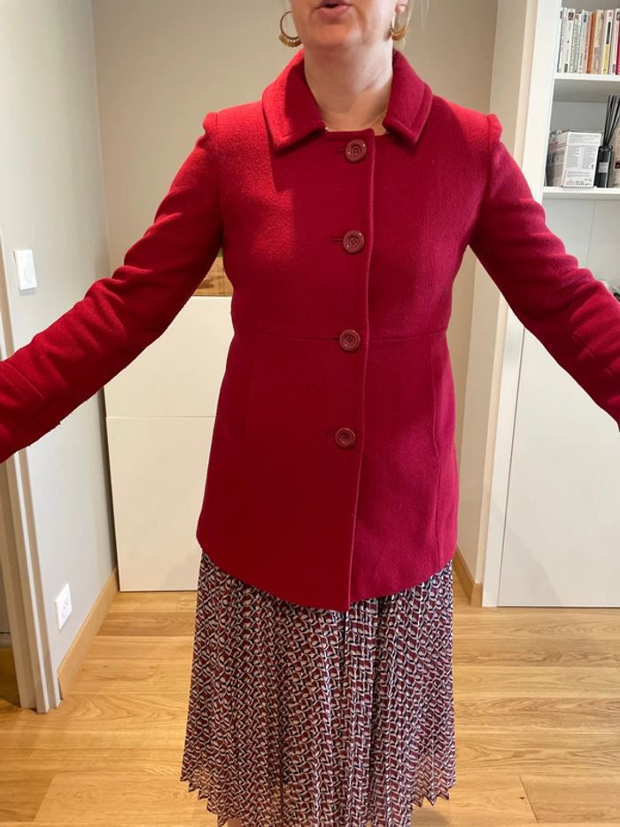 Manteau rouge Laura Clément taille 36