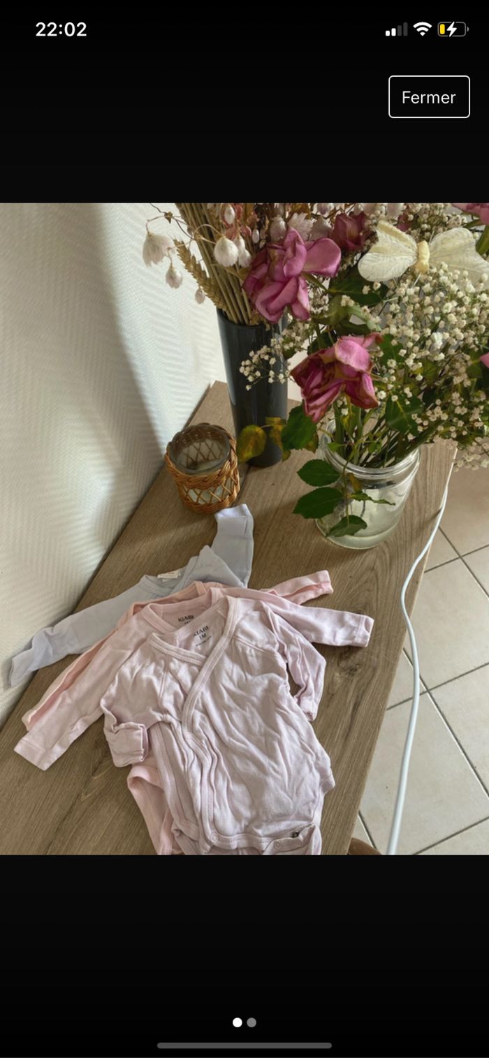 Lot vêtements 1 mois bodies et tenues - photo numéro 4