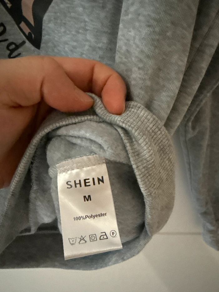 Sweat gris cœur léopard SHEIN – Taille M - photo numéro 3
