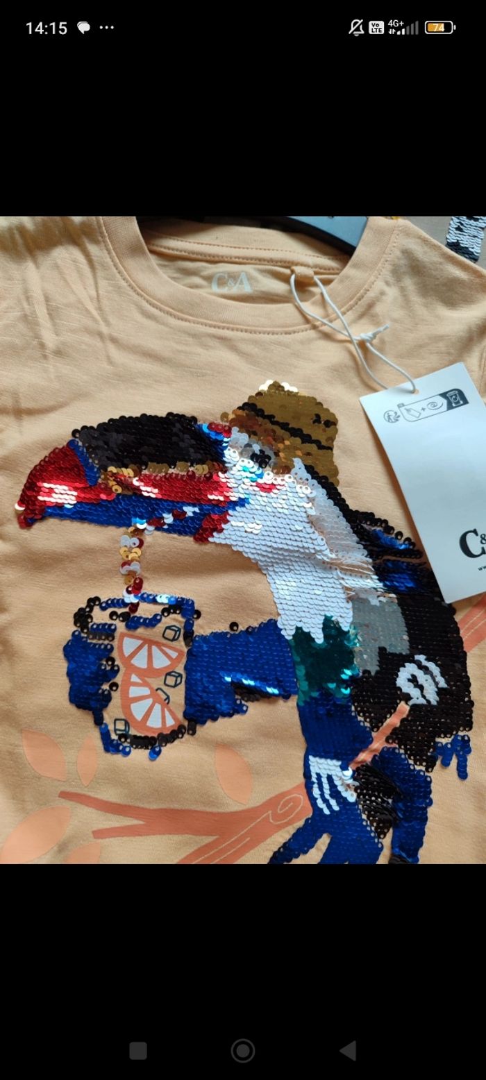 Lot tee shirt garçon 5/6 ans c et a - photo numéro 2