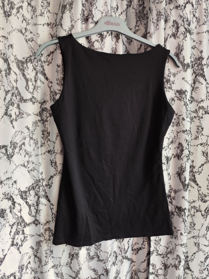 Haut sans manches noir drappé taille 2 Cache cache - photo numéro 5