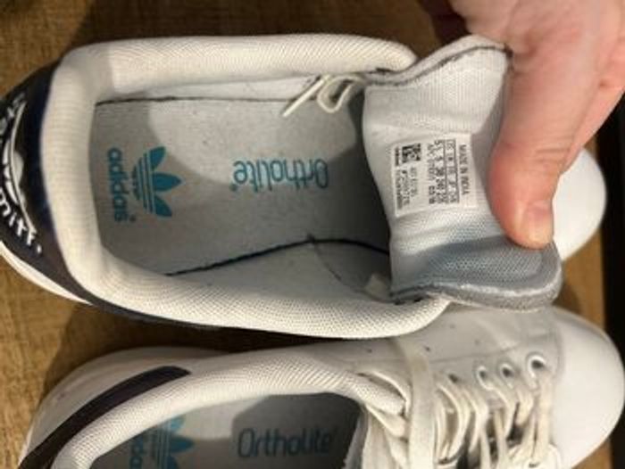 Stan Smith Adidas blanche et bleue - photo numéro 3