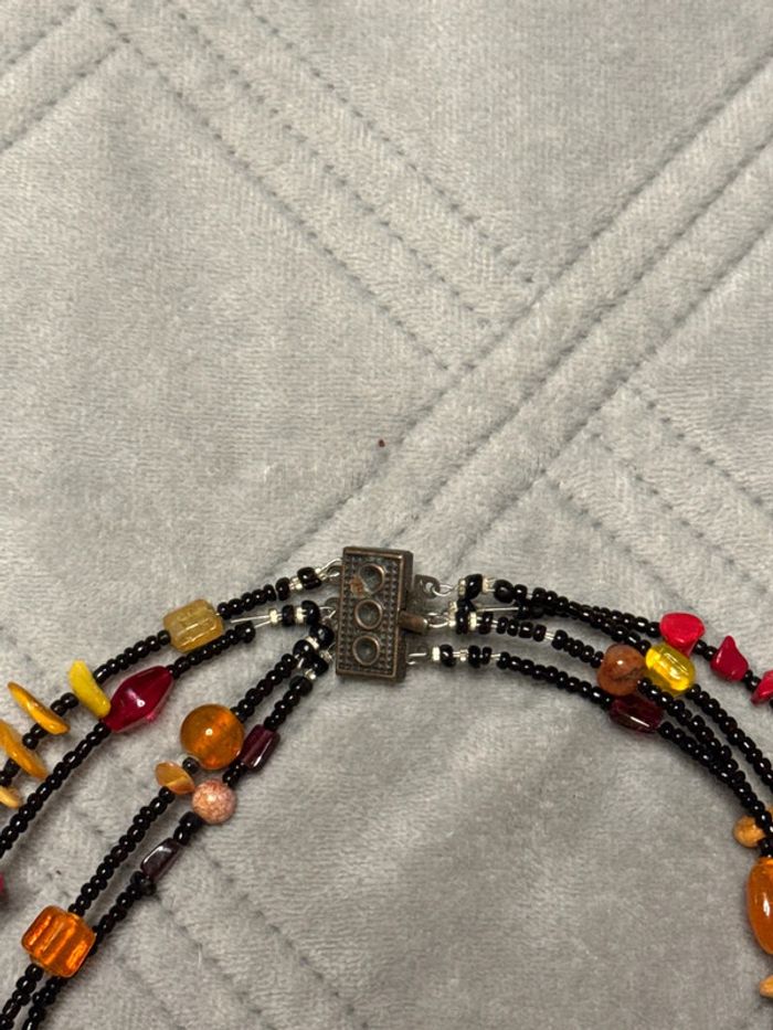 Collier multirangs perles fantaisie – Style bohème coloré - photo numéro 2