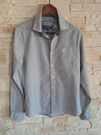 Chemise homme bleu rayé blanc petrol industries Taille S