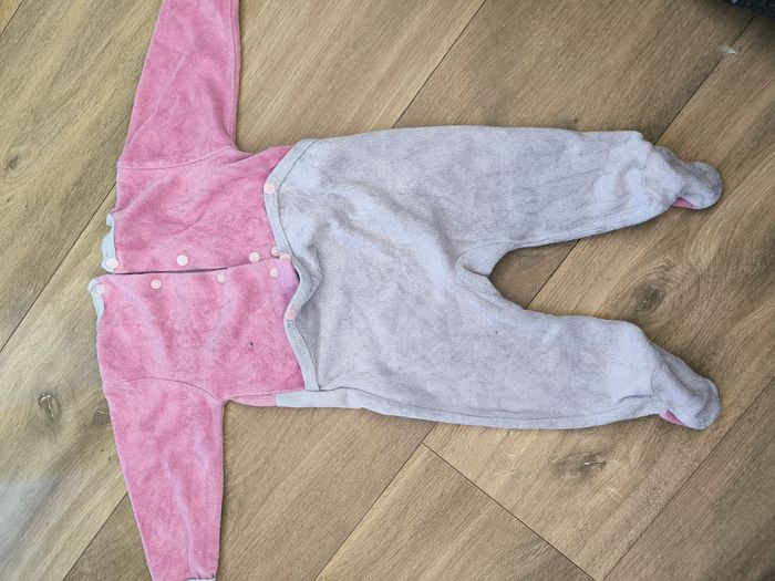 Pyjama en velours fille 3 mois Nuit d'étoiles - photo numéro 2