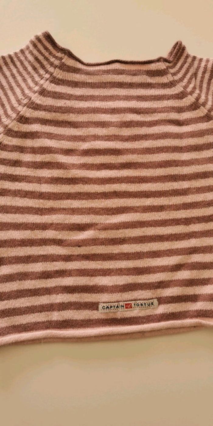 Pull MC fille 128 cm 8 ans Captain Tortue rose et marron - photo numéro 6